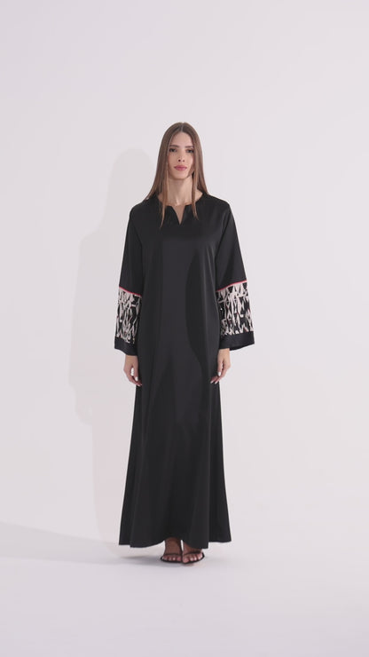 Black Crepe Caftan