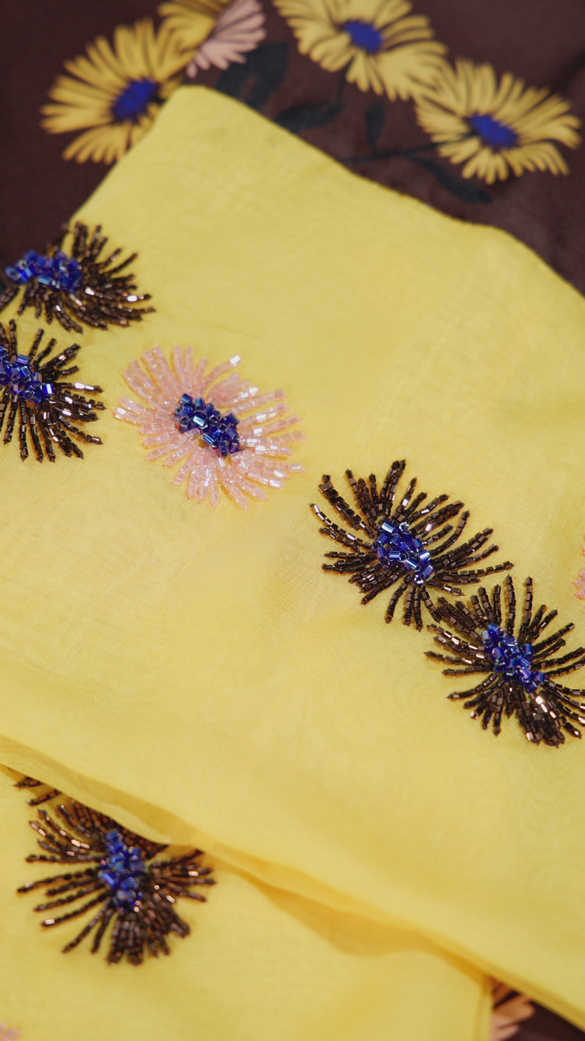 Golden Meadow Italian Viscose Caftan with Embroidery – Handmade Limited Edition 2