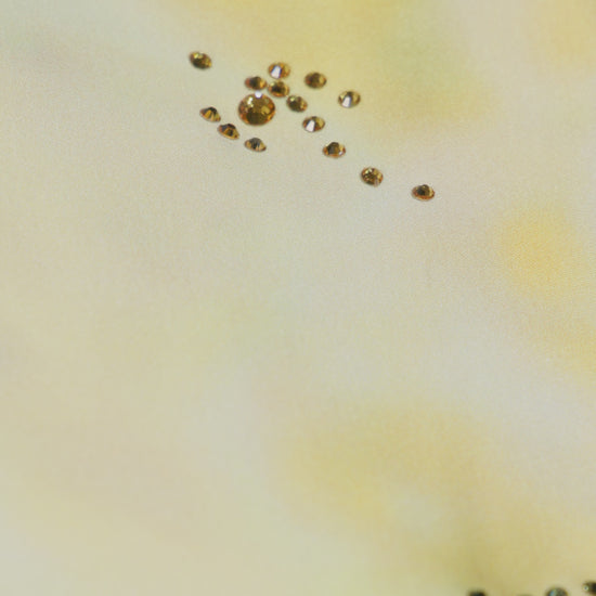 PINKO Italian Viscose Satin Original Bright Gold Splash Caftan with European hotfix - Handmade Limited Edition 2