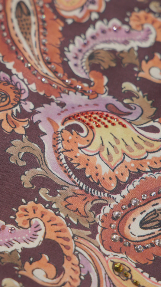 Italian Royal Paisley Viscose Caftan