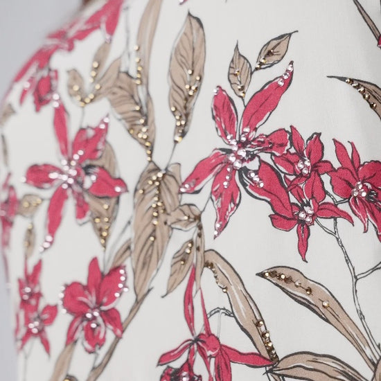 Burgundy Orchid Italian Satin Caftan with Fine Beaded Detailing