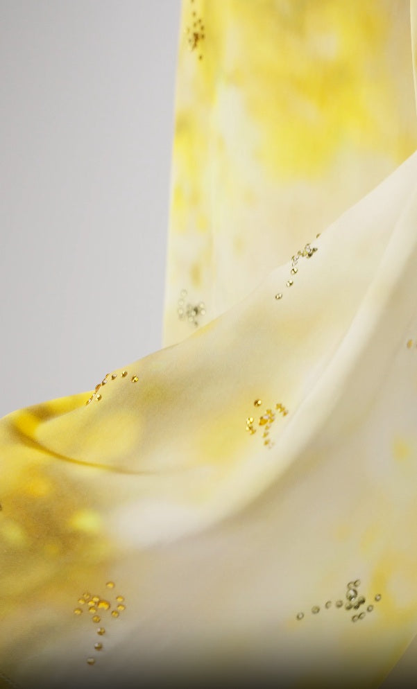 PINKO Italian Original Bright Gold Splash Caftan