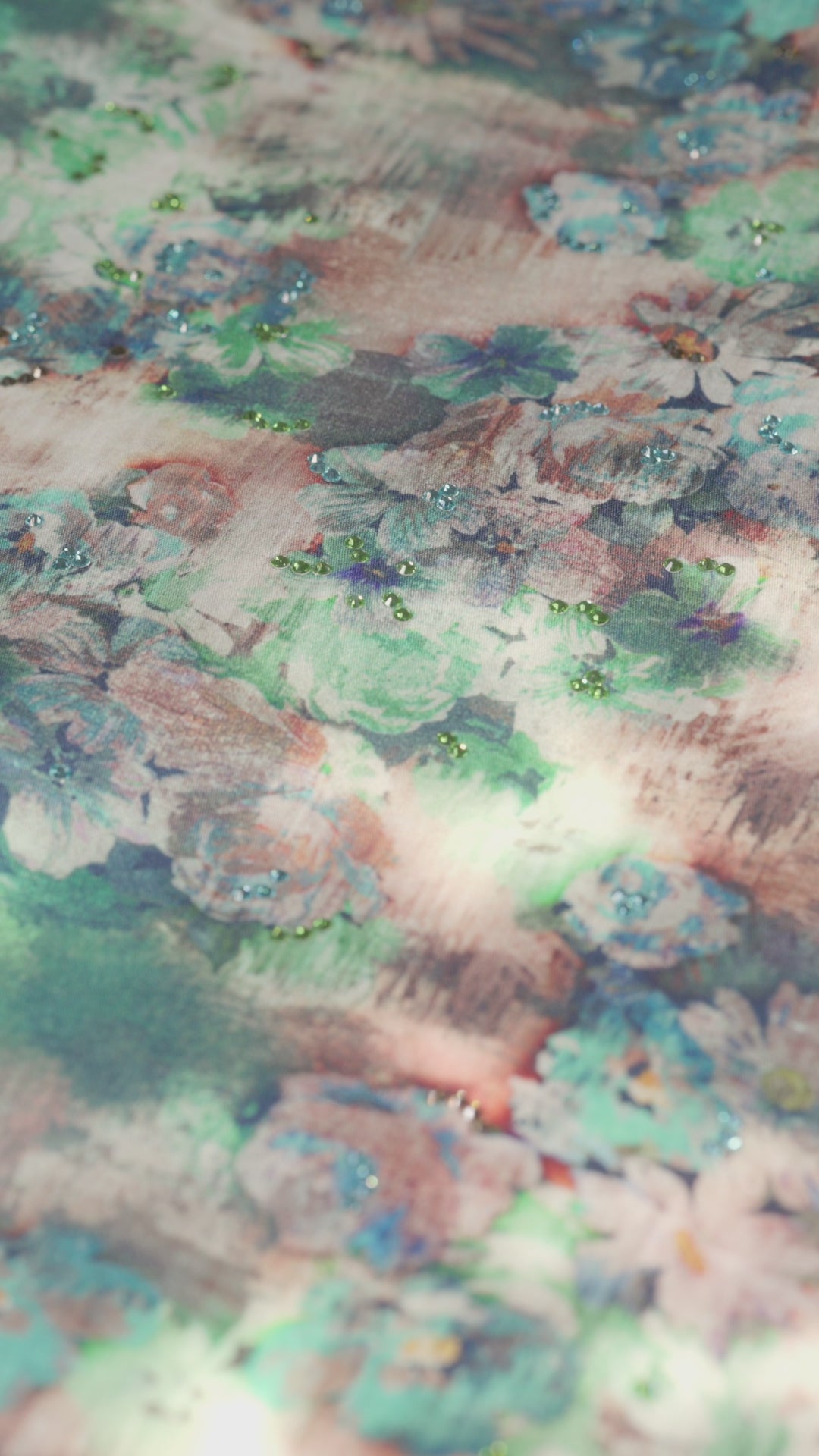Multicolor Floral Italian Cotton Caftan - House of Caftan