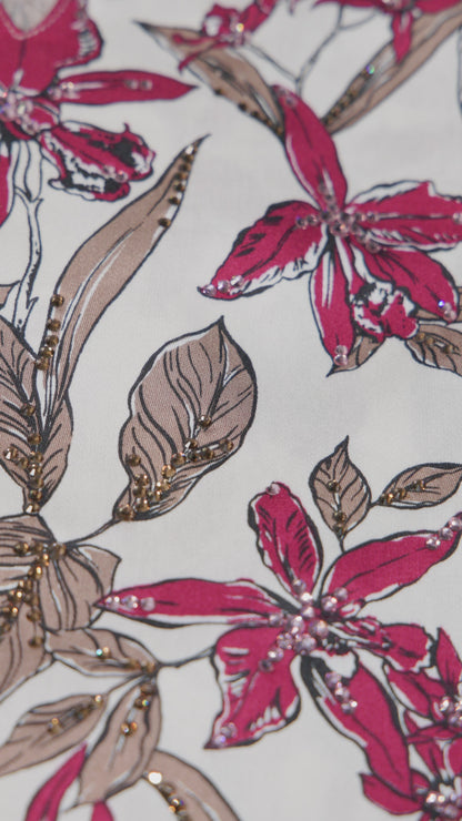 Italian Burgundy Orchid Viscose Caftan