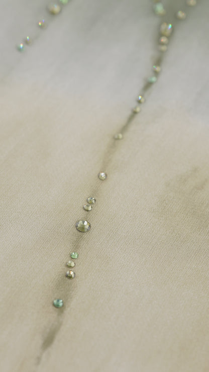 Italian Viscose Marble-Green Caftan