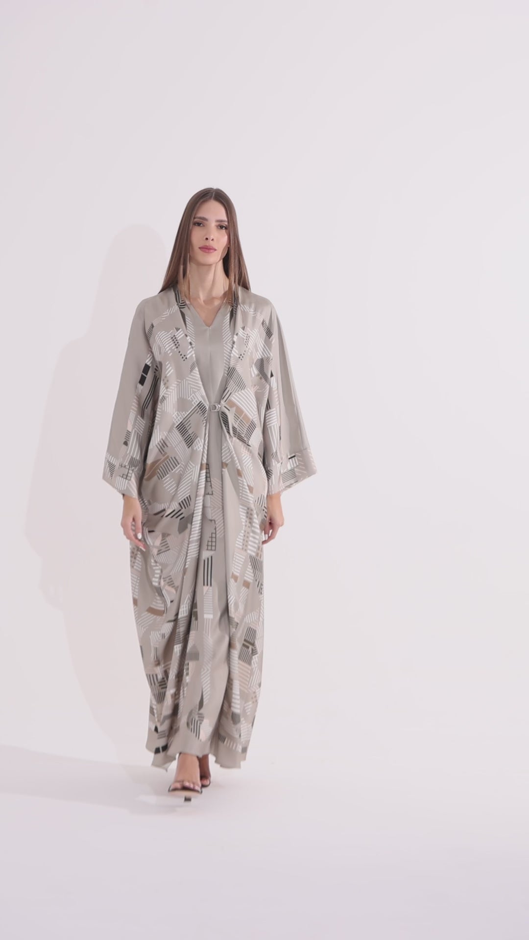 Hermès Original Italian Twill Silk - Stone Gray Caftan