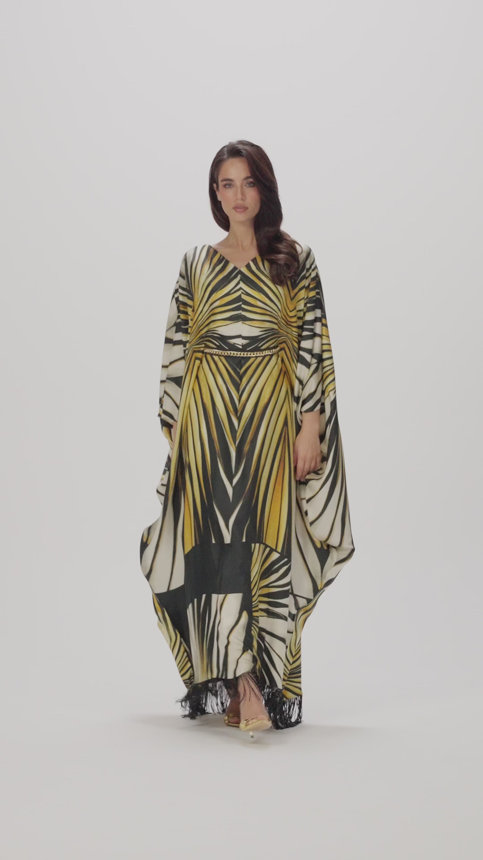 Roberto Cavalli Original Italian Twill Silk Caftan